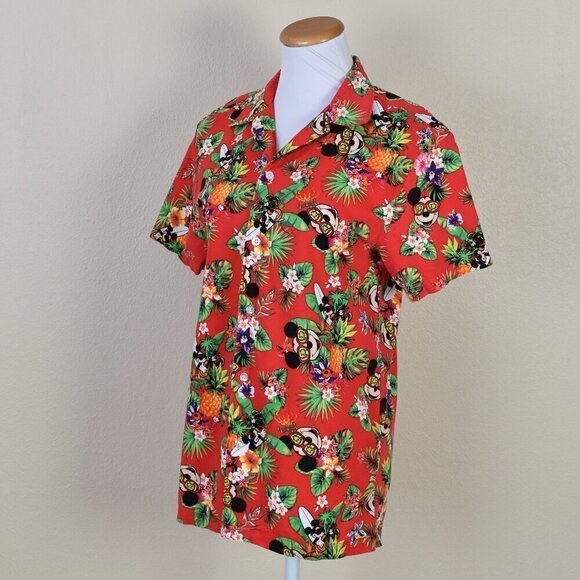 Disney Mickey Mouse Hawaiian Button Front Shirt S - Picture 3 of 8